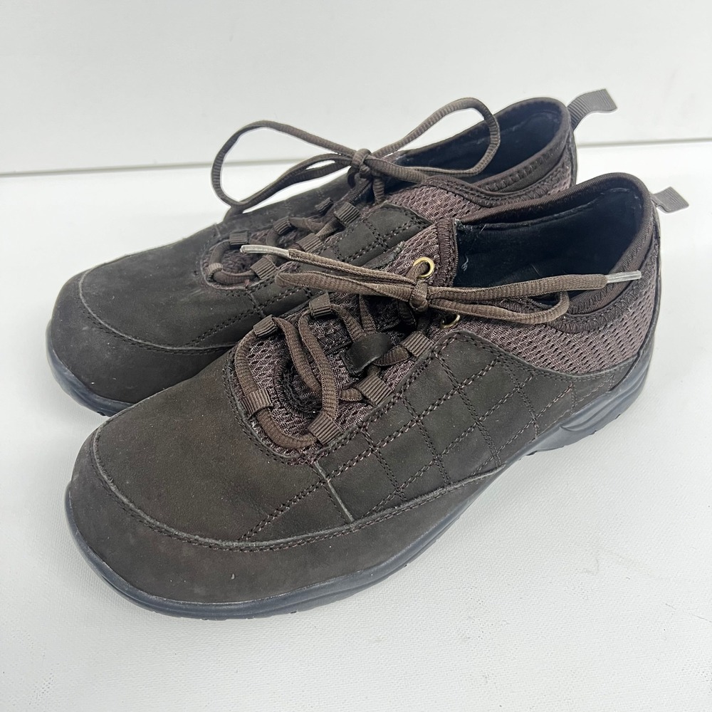 Barefoot Freedom by Drew Lisbon Brown Leather Mesh Walking Shoes 8.5WW